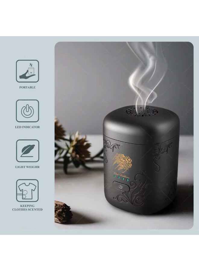 Oud Bakhoan New Mini Electronic Arabic Incense Burner – Oud & Bakhoor Mubkhara with Battery Indicator - Image 5